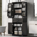 Bathroom Storage Cabinet With Doors And Drawer, Adjustable Shelf