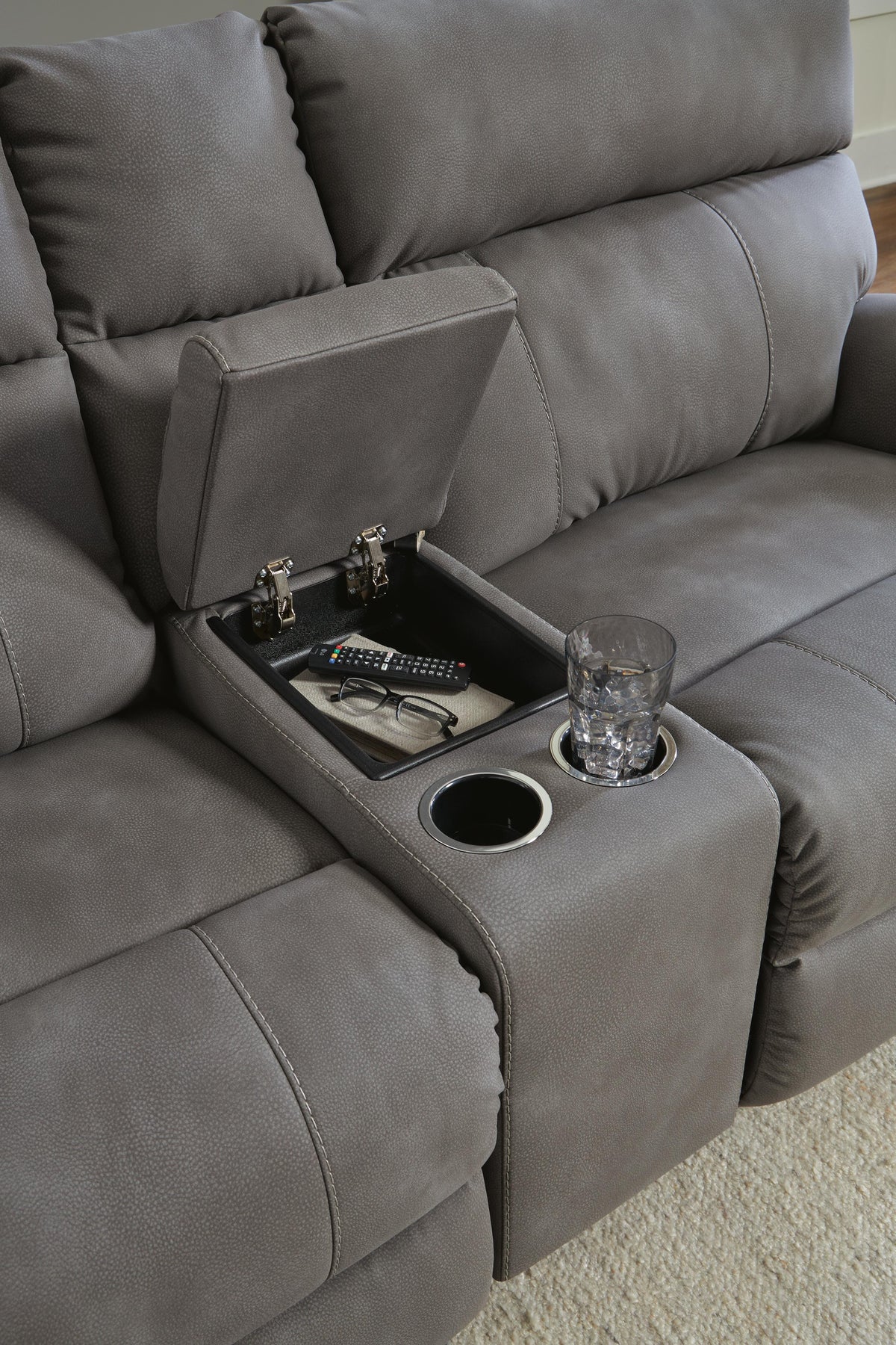 Next-Gen Durapella 3-Piece Power Reclining Sectional Loveseat with Console - 61003S3