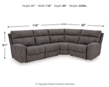 Next-Gen Durapella 4-Piece Power Reclining Sectional - 61003S4
