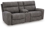Next-Gen Durapella 3-Piece Power Reclining Sectional Loveseat with Console - 61003S3