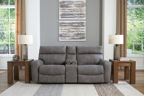 Next-Gen Durapella 3-Piece Power Reclining Sectional Loveseat with Console - 61003S3