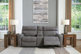 Next-Gen Durapella 3-Piece Power Reclining Sectional Loveseat with Console - 61003S3