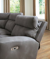 Next-Gen Durapella 3-Piece Power Reclining Sectional Loveseat with Console - 61003S3
