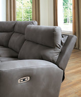 Next-Gen Durapella 3-Piece Power Reclining Sectional Loveseat with Console - 61003S3