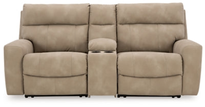 Next-Gen Durapella 3-Piece Power Reclining Sectional Loveseat with Console - 61004S3