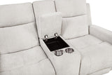 Kennett 2-piece Chenille Power Reclining Sofa Set Ivory - 610151P-S2