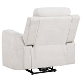 Kennett 3-piece Chenille Power Reclining Sofa Set Ivory - 610151P-S3