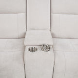 Kennett Chenille Upholstered Power Reclining Loveseat Ivory - 610152P