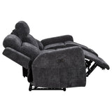 Kennett 2-piece Chenille Power Reclining Sofa Set Dark Grey - 610154P-S2