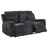 Kennett 3-piece Chenille Power Reclining Sofa Set Dark Grey - 610154P-S3