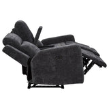 Kennett 3-piece Chenille Power Reclining Sofa Set Dark Grey - 610154P-S3