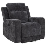 Kennett 3-piece Chenille Power Reclining Sofa Set Dark Grey - 610154P-S3