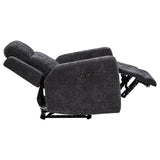 Kennett 3-piece Chenille Power Reclining Sofa Set Dark Grey - 610154P-S3