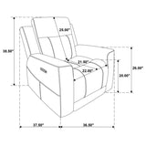 Kennett 3-piece Chenille Power Reclining Sofa Set Dark Grey - 610154P-S3