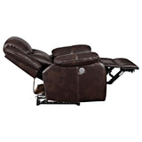 Sycamore Upholstered Power Recliner Chair Dark Brown - 610193P