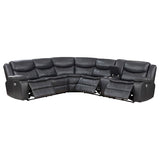 Sycamore Upholstered Power Reclining Sectional Sofa Grey - 610200P