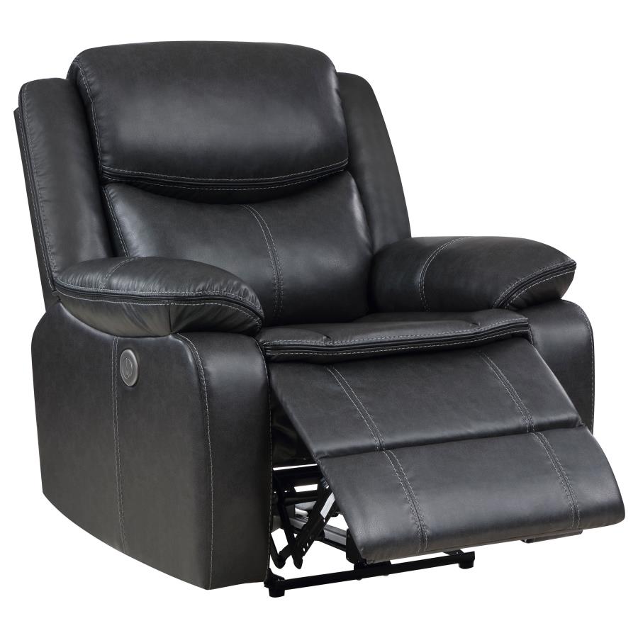 Sycamore Upholstered Power Recliner Chair Dark Grey - 610233P