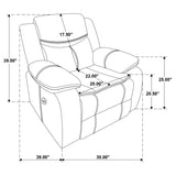 Sycamore Upholstered Power Recliner Chair Dark Grey - 610233P