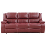 Camila 2-piece Upholstered Reclining Sofa Set Red - 610241-S2