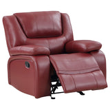 Camila 3-piece Upholstered Reclining Sofa Set Red - 610241-S3
