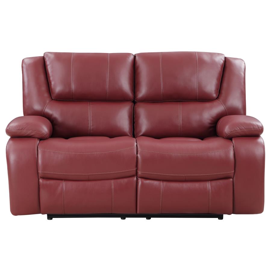 Camila Upholstered Motion Reclining Loveseat Red - 610242