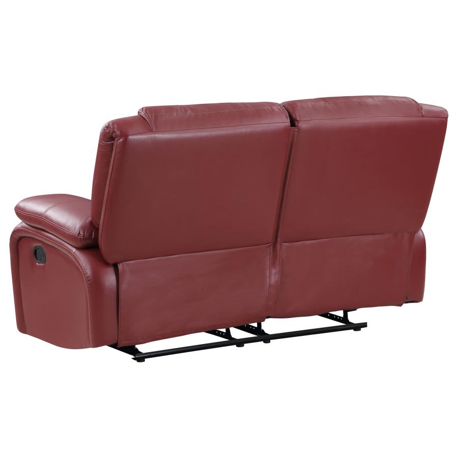 Camila Upholstered Motion Reclining Loveseat Red - 610242