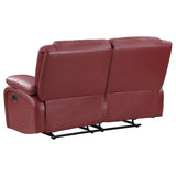 Camila Upholstered Motion Reclining Loveseat Red - 610242