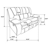 Camila Upholstered Motion Reclining Loveseat Red - 610242