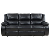 Camila 2-piece Upholstered Motion Reclining Sofa Set Black - 610244-S2