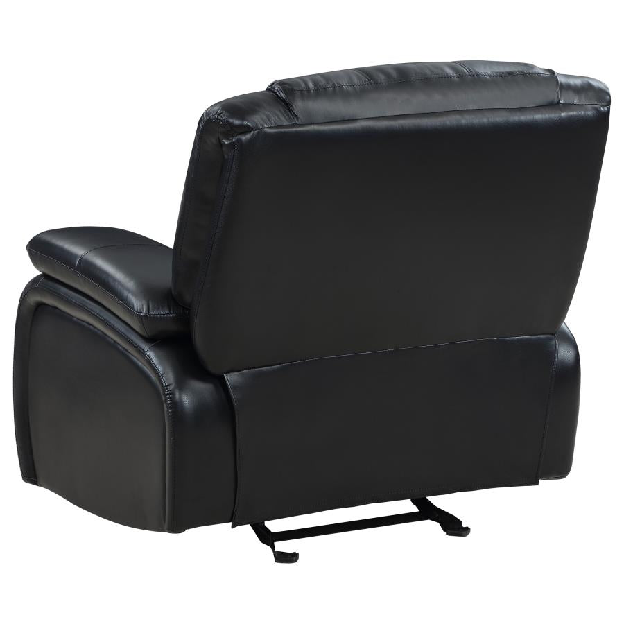 Camila 3-piece Upholstered Motion Reclining Sofa Set Black - 610244-S3