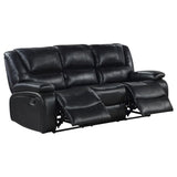 Camila Upholstered Motion Reclining Sofa Black - 610244