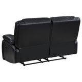 Camila Upholstered Motion Reclining Loveseat Black - 610245