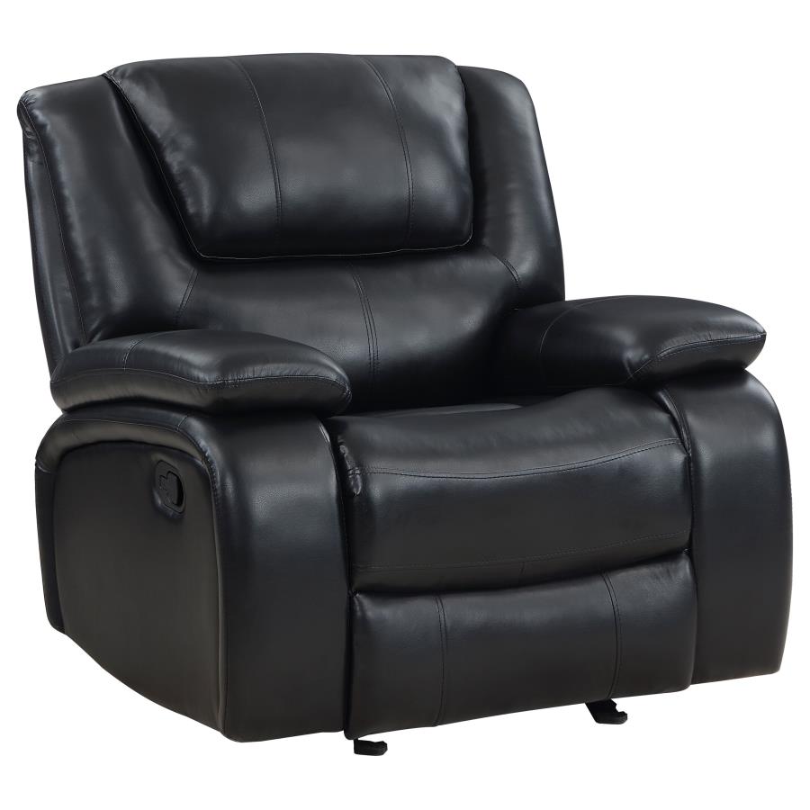 Camila Upholstered Glider Recliner Chair Black - 610246