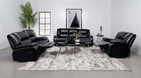 Camila Upholstered Glider Recliner Chair Black - 610246
