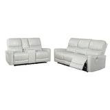 Greenfield 2-piece Power Reclining Sofa Set Dove Grey - 610261P-S2