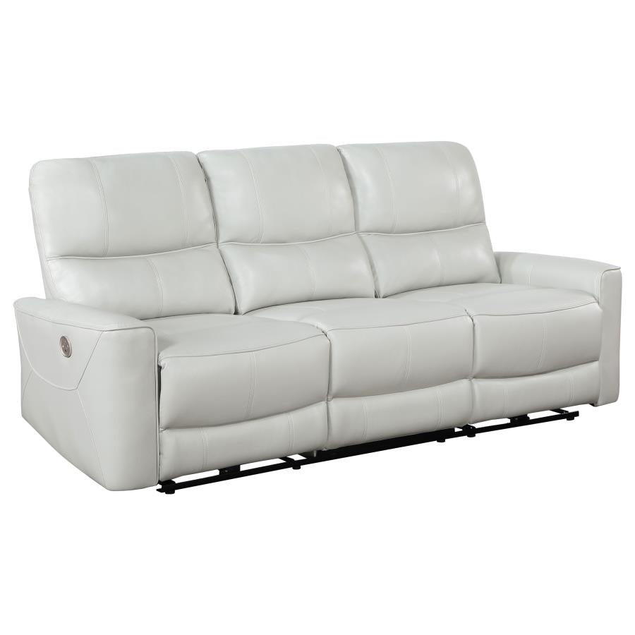Greenfield 2-piece Power Reclining Sofa Set Dove Grey - 610261P-S2