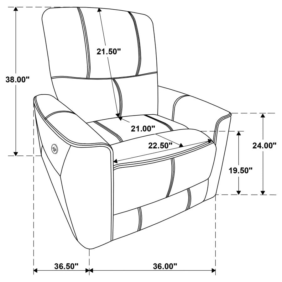 Greenfield 3-piece Power Reclining Sofa Set Dove Grey - 610261P-S3