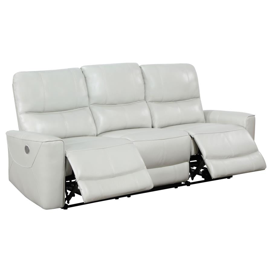 Greenfield Upholstered Power Reclining Sofa Dove Grey - 610261P