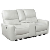 Greenfield Upholstered Power Reclining Loveseat Dove Grey - 610262P
