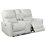 Greenfield Upholstered Power Reclining Loveseat Dove Grey - 610262P