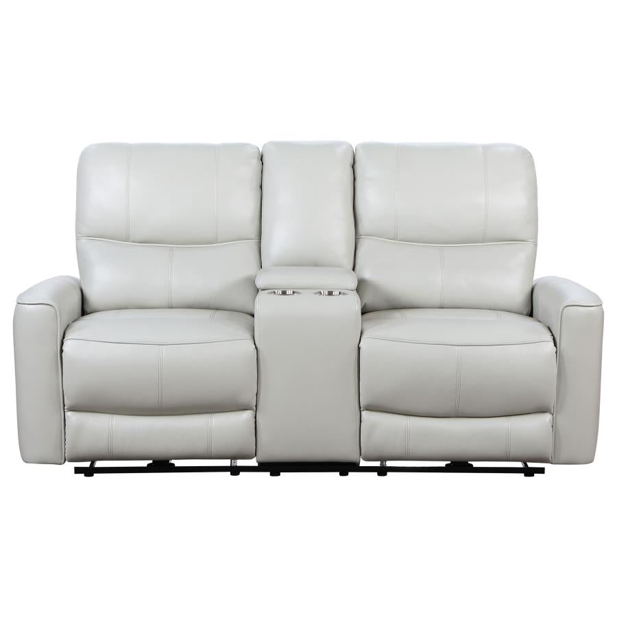Greenfield Upholstered Power Reclining Loveseat Dove Grey - 610262P
