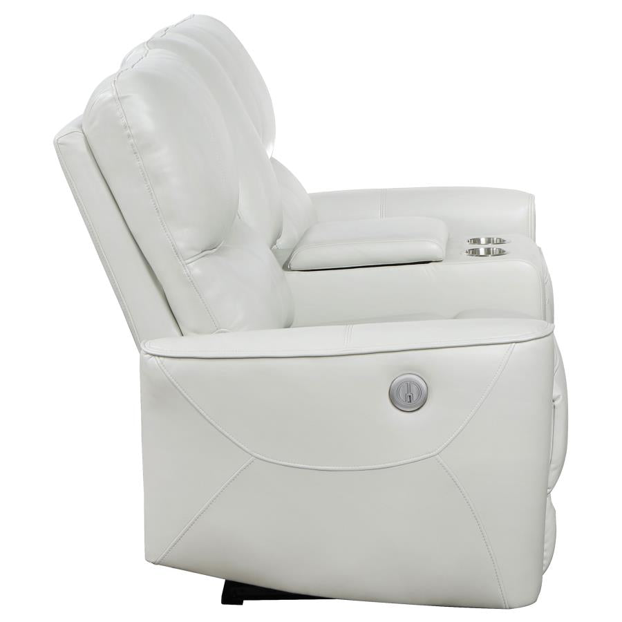 Greenfield Upholstered Power Reclining Loveseat Dove Grey - 610262P