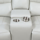 Greenfield Upholstered Power Reclining Loveseat Dove Grey - 610262P