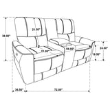 Greenfield Upholstered Power Reclining Loveseat Dove Grey - 610262P