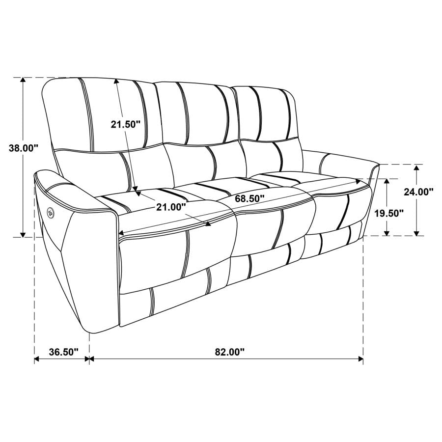 Greenfield 2-piece Power Reclining Sofa Set Saddle Brown - 610264P-S2