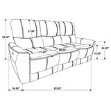 Greenfield 2-piece Power Reclining Sofa Set Saddle Brown - 610264P-S2