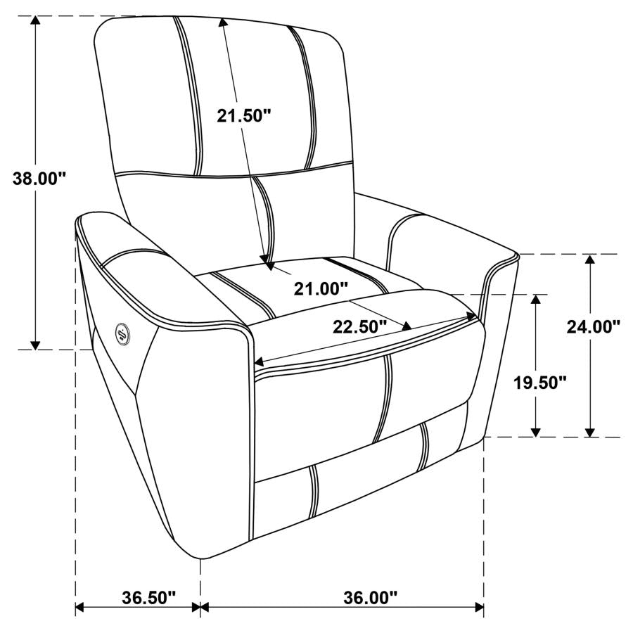 Greenfield 3-piece Power Reclining Sofa Set Saddle Brown - 610264P-S3