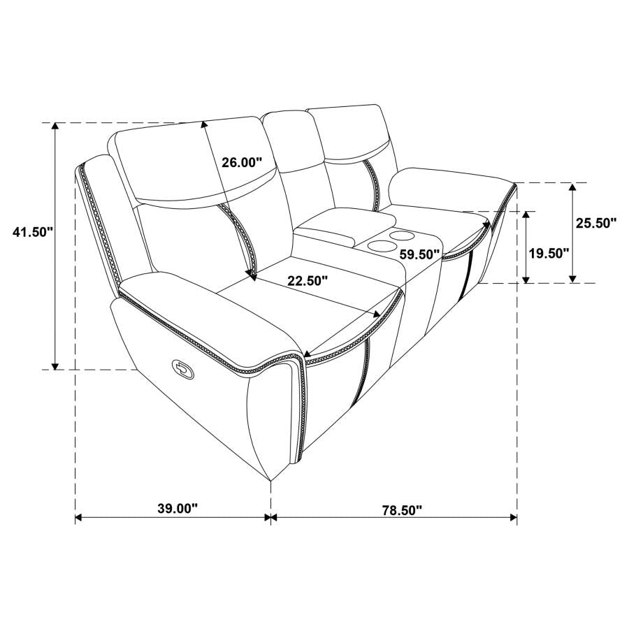 Sloane 2-piece Upholstered Reclining Sofa Set Blue - 610271-S2