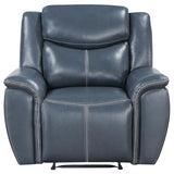 Sloane Upholstered Padded Arm Recliner Chair Blue - 610273