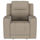 Brentwood 3-piece Upholstered Reclining Sofa Set Taupe - 610281-S3